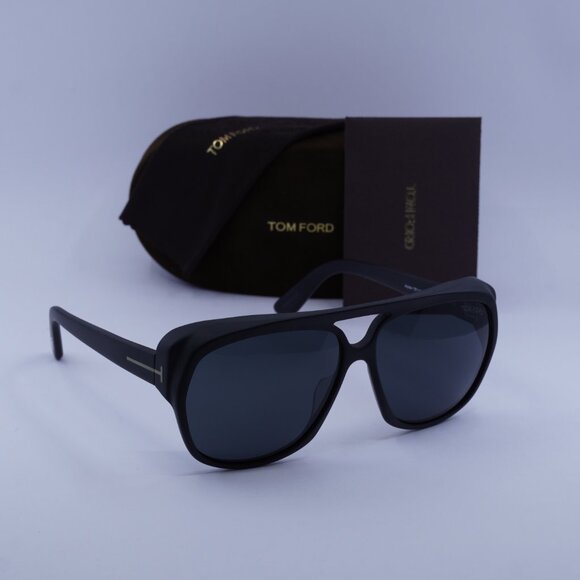 Tom Ford FT1103 02A Jayden Aviator Sunglasses - Black/Smoke main image 4